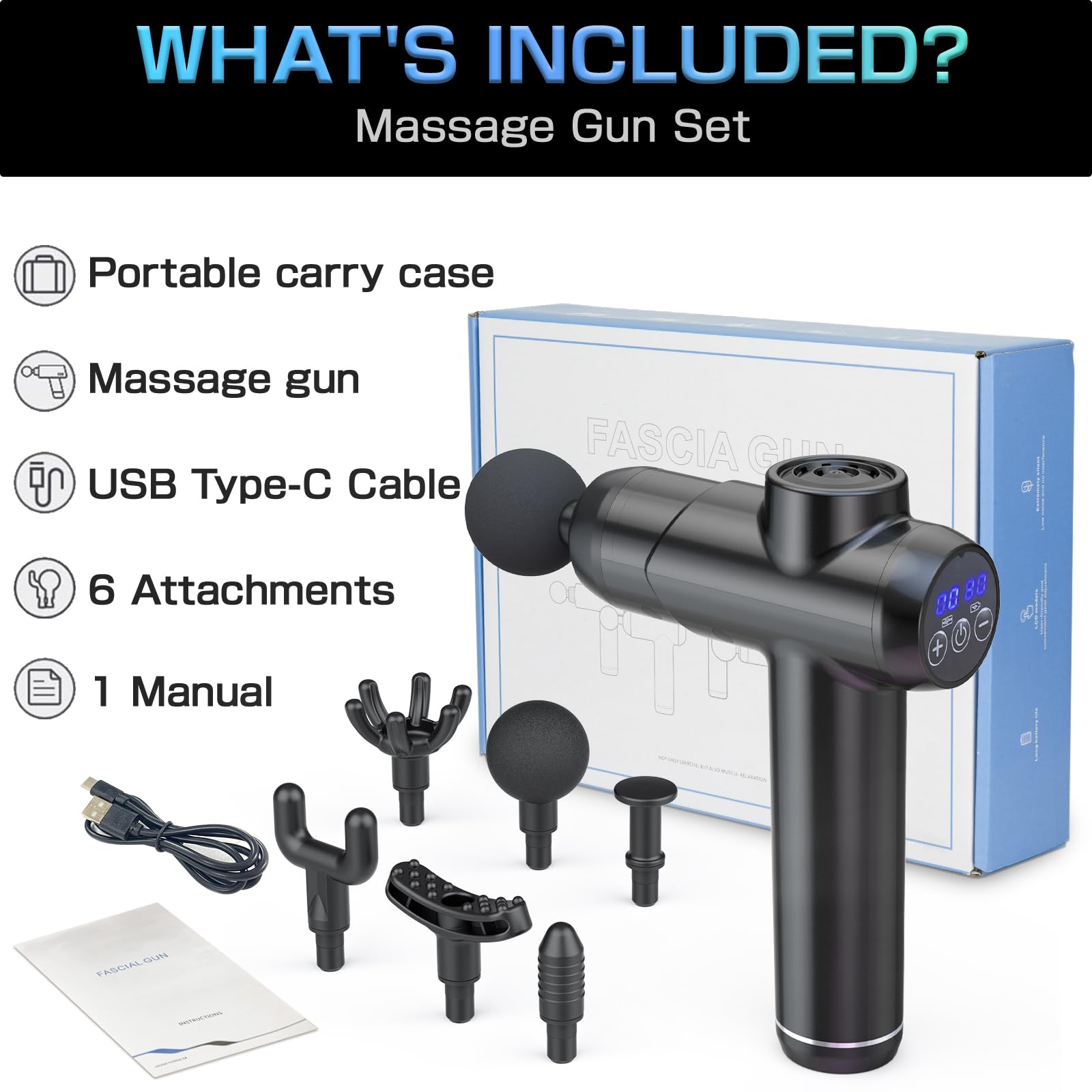 Pistolet de massage, pistolet de massage pour tissus profonds