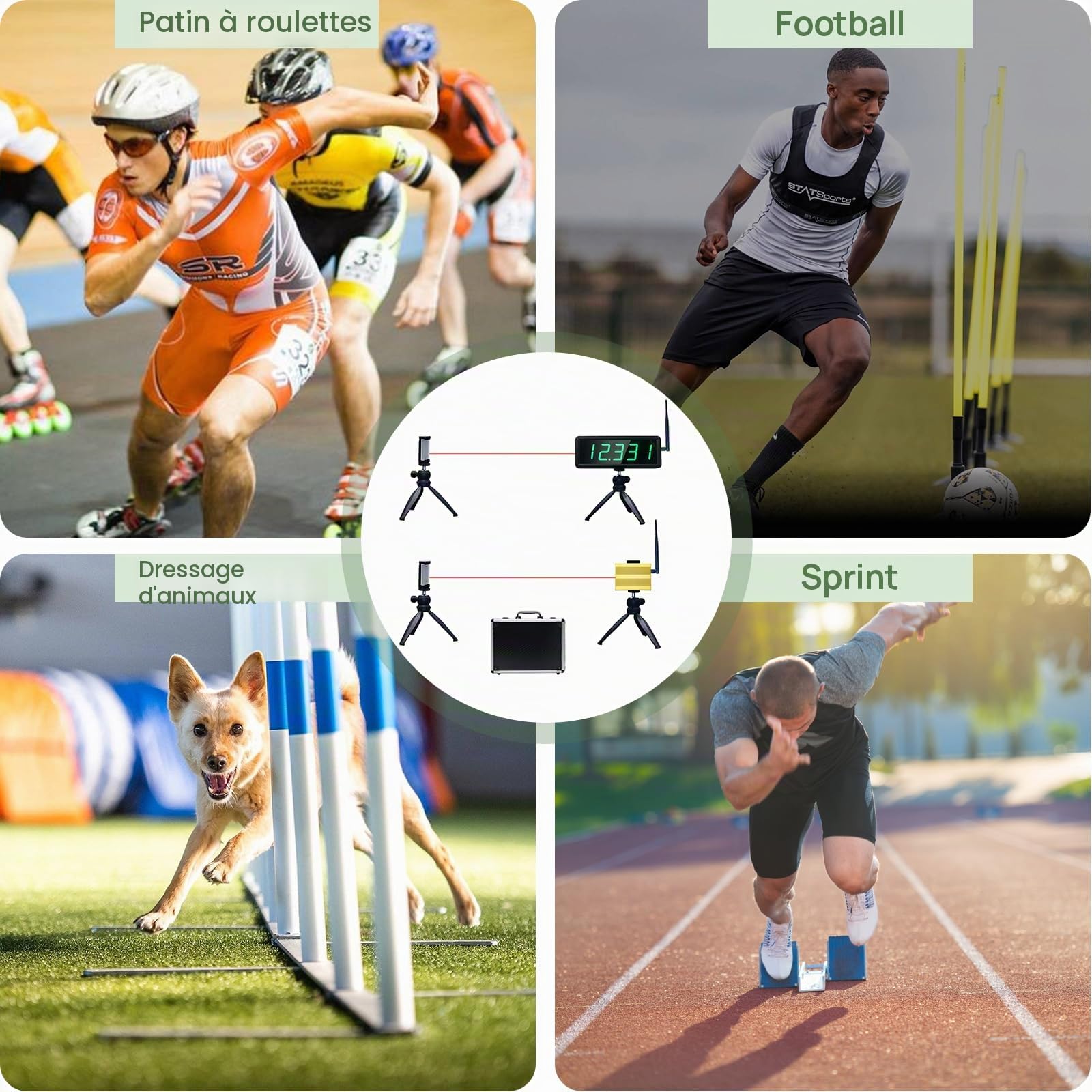 YZ Minuteur Laser sans Fil Pile pour Sprints et Course chronomètre électronique entraînement vélo et Patinage Piste Moto