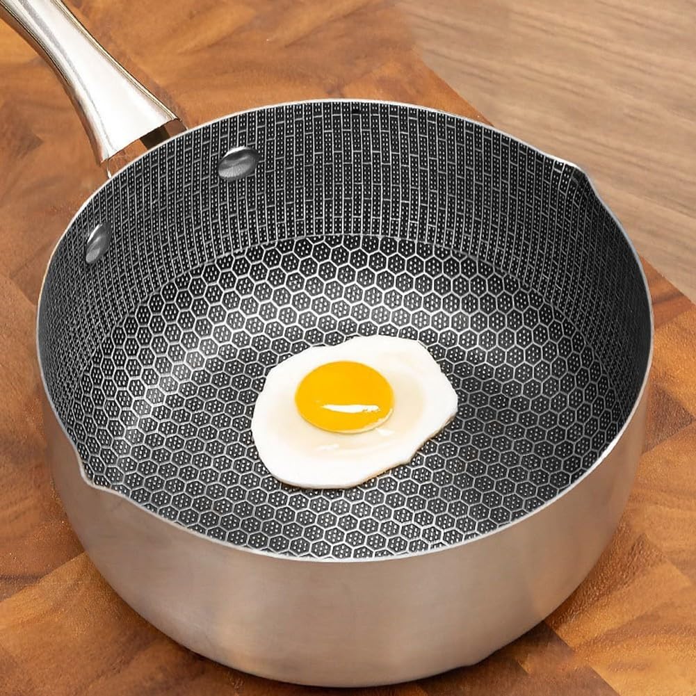 Padella in acciaio inox ispessito per chef casalinghi, strumento essenziale per cucinare tutti i giorni