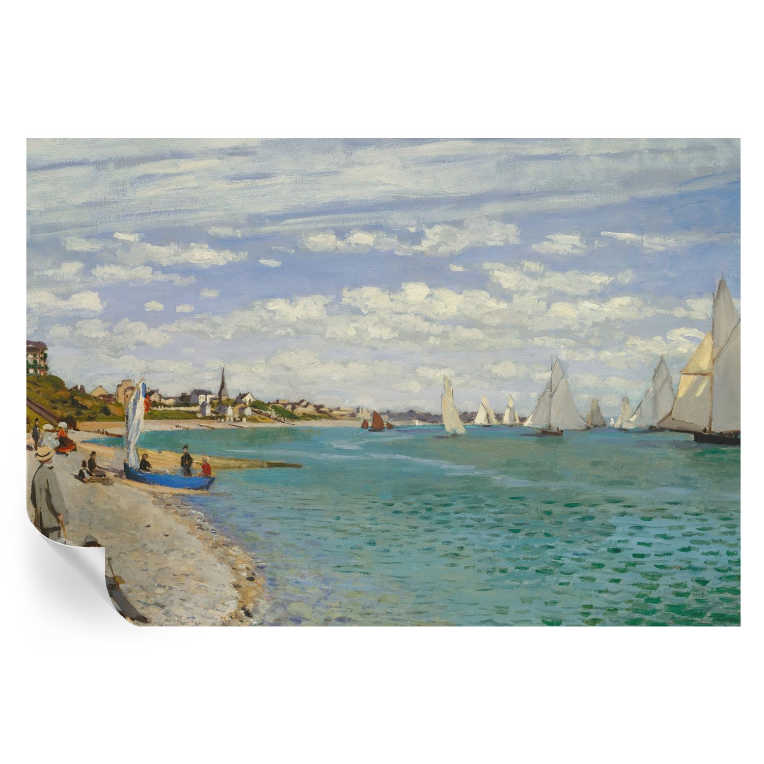 Murales de paisaje costero 152x104 cm para decorar la pared del salón u oficina