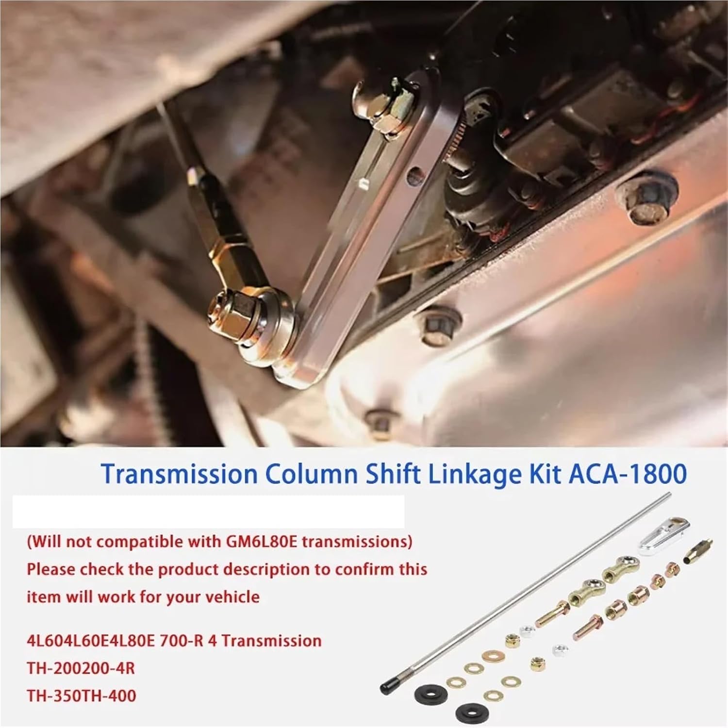 21" Adjustable Transmission Column Shift Linkage Kit ACA-1800 For GM 4L60 4L60E 4L80E TH350