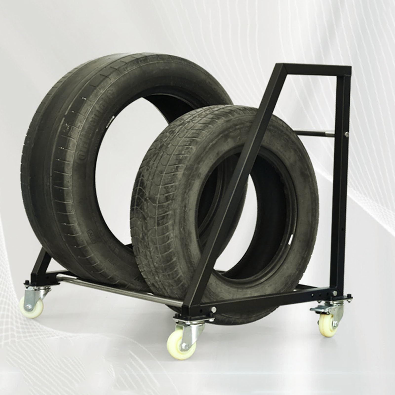 Porta Pneumatici, mozzi Pneumatici Esterni, Cerchi, Porta Pneumatici con 4 Ruote a 360°, Organizer per Ruota di scorta per 17, 19, 20 e 22 Pollici, Porta Pneumatici per capannoni, Garage, se