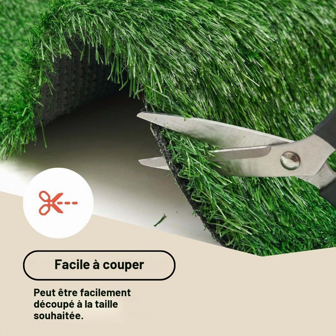 TAPISO Verde Gazon Artificiel 40 mm au Mètre – Pelouse Synthétique Dense & Réaliste Vert Foncé – Résistant UV & Intempéries – Jardin, Terrasse, Balcon – Découpe sur Mesure 400 x 300 cm