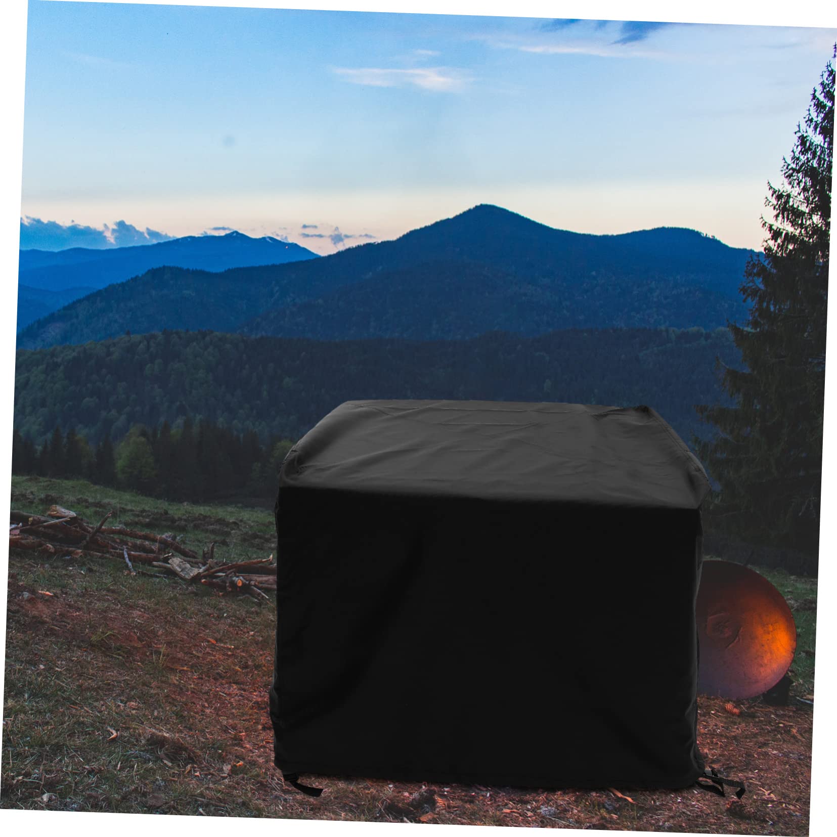 Mikikit Funda para Estufa de Barbacoa Diseño de Cordón Cubierta para Fogatas de Jardín Funda Protectora para Horno de Barbacoa para Uso al Aire