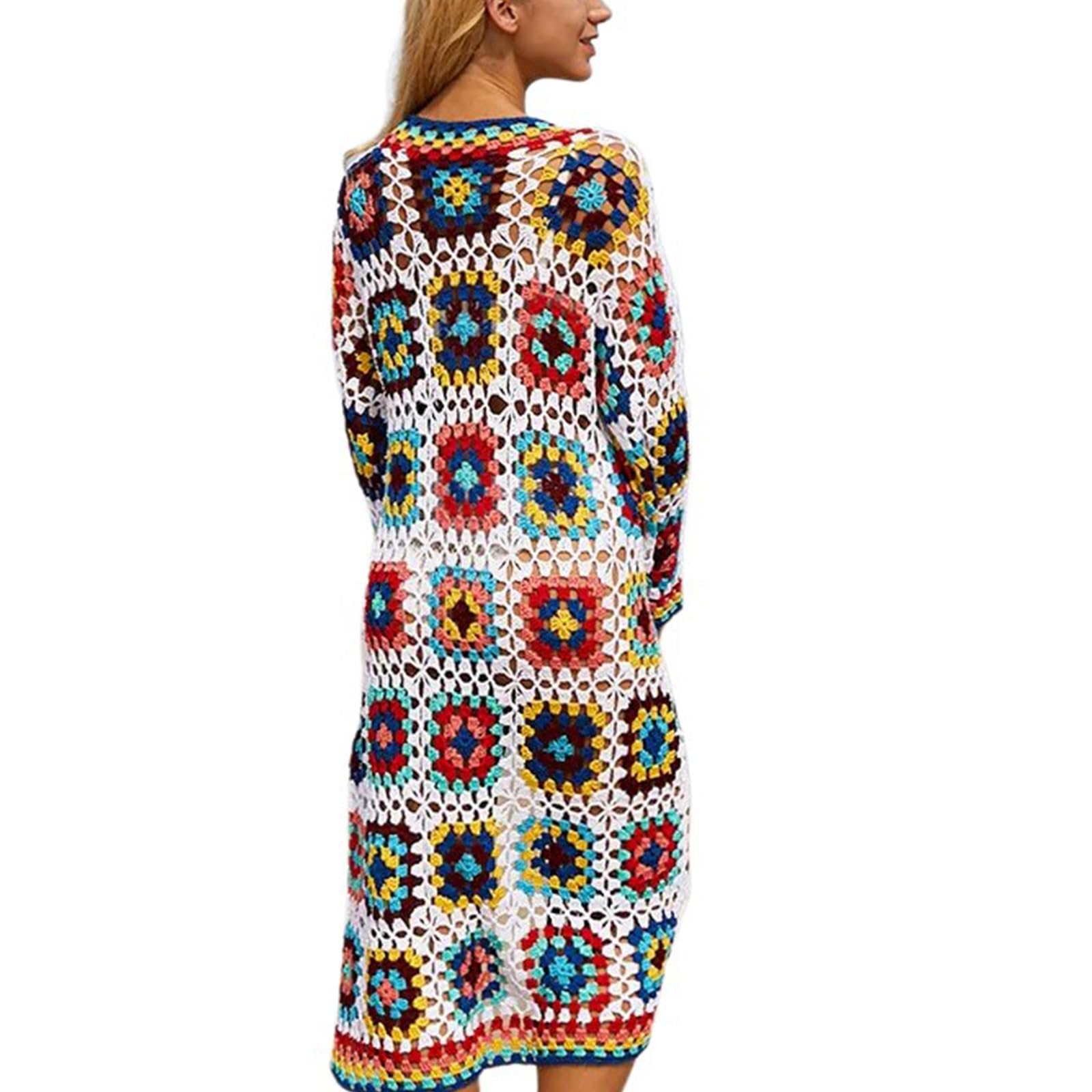 Kimono da spiaggia da donna, aperto sul davanti, cardigan lungo aperto sul davanti, costume da bagno