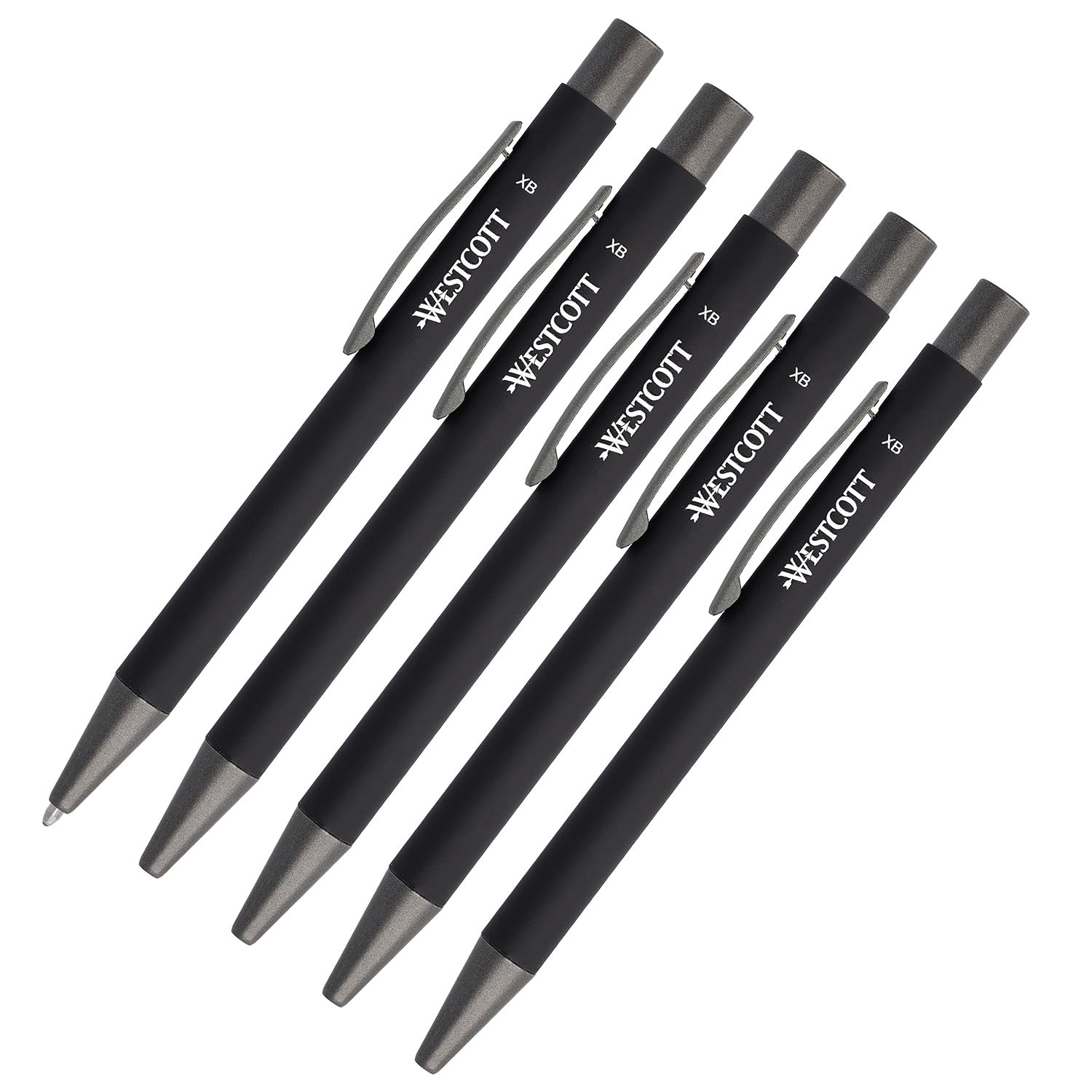 Westcott PRIMESOFT ballpoint pen 5 pieces Black, 1 count (Pack of 5)