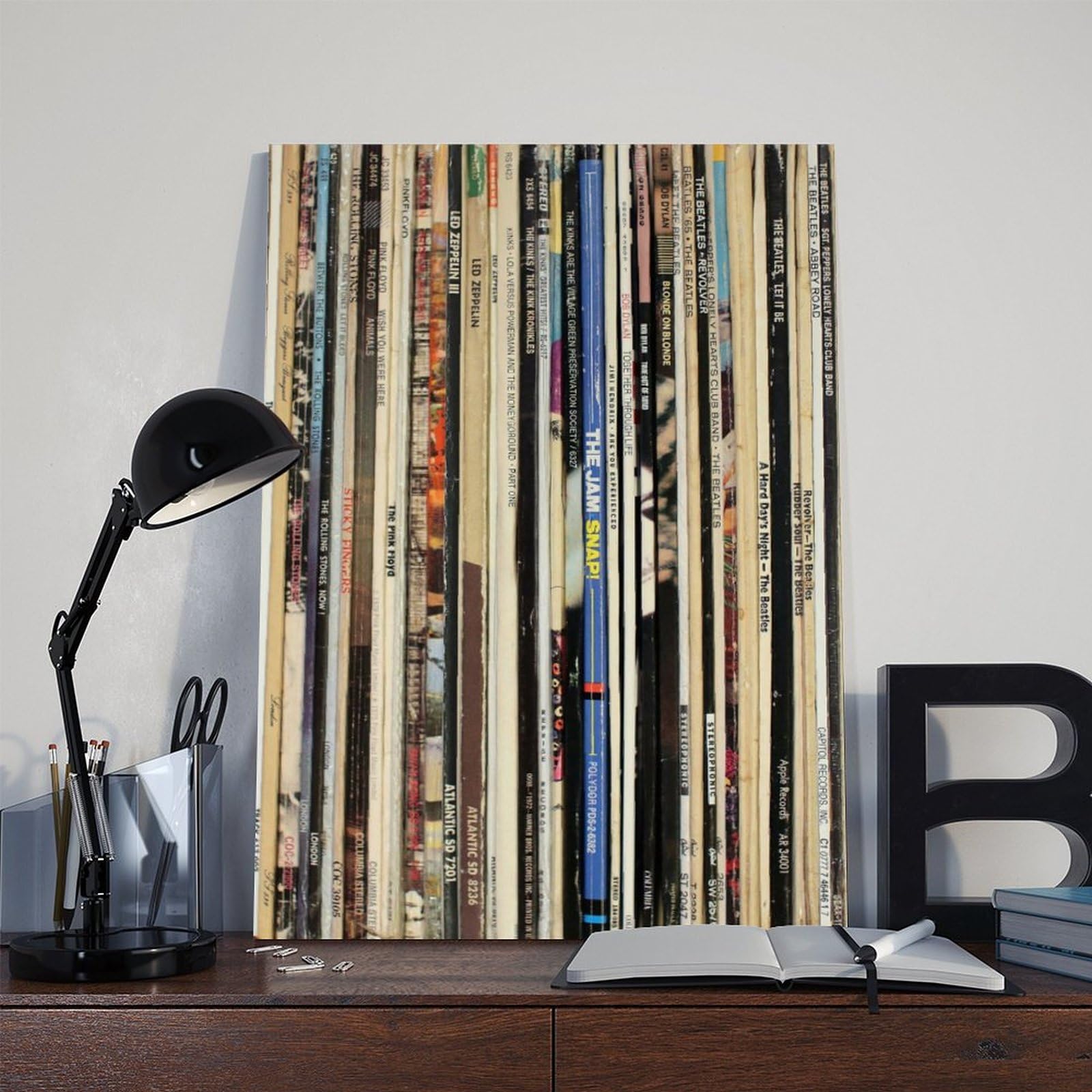 Poster su tela con dischi in vinile rock classico, decorazione per camera da letto, ufficio, cucina, regalo, 60 x 90 cm
