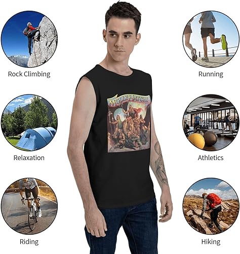Miniatura 9 de Camisetas sin mangas para hombre, camiseta sin mangas para gimnasio, camiseta casual con cuello redondo para exteriores