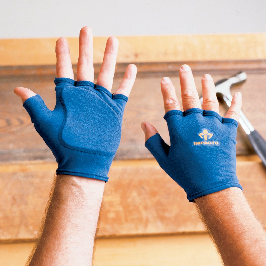 Impacto Gloves, S, Blue, Fingerless, Right
