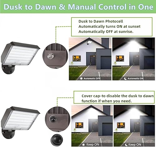 Miniatura 10 de Luz de inundación LED para exteriores de 150 W con montaje en nudillos de 12 pulgada (placa incluida), 5000 K 21000 LM 100-277 V, ETL impermeable