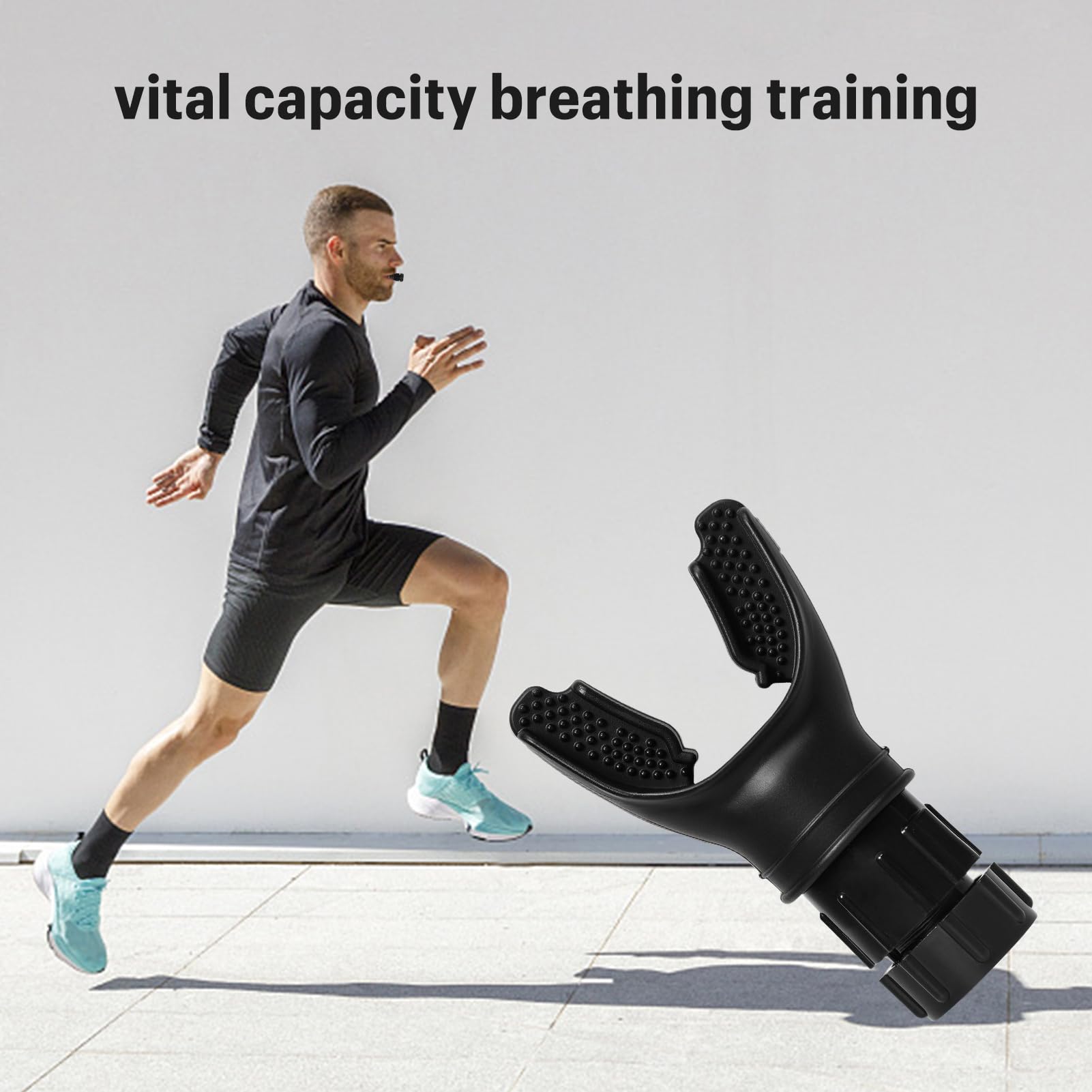 Trainer per la resistenza respiratoria, attrezzo ginnico leggero e portatile, trainer muscolare con impostazioni variabili, facile da pulire