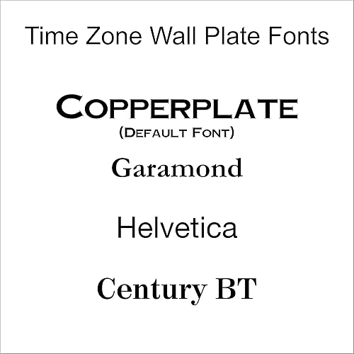 Miniatura 3 de Letreros de reloj del mundo de 2 x 8 pulgadas Señales grabadas para viajeros de pared de zona horaria Regalo de negocios o oficina en casa 21