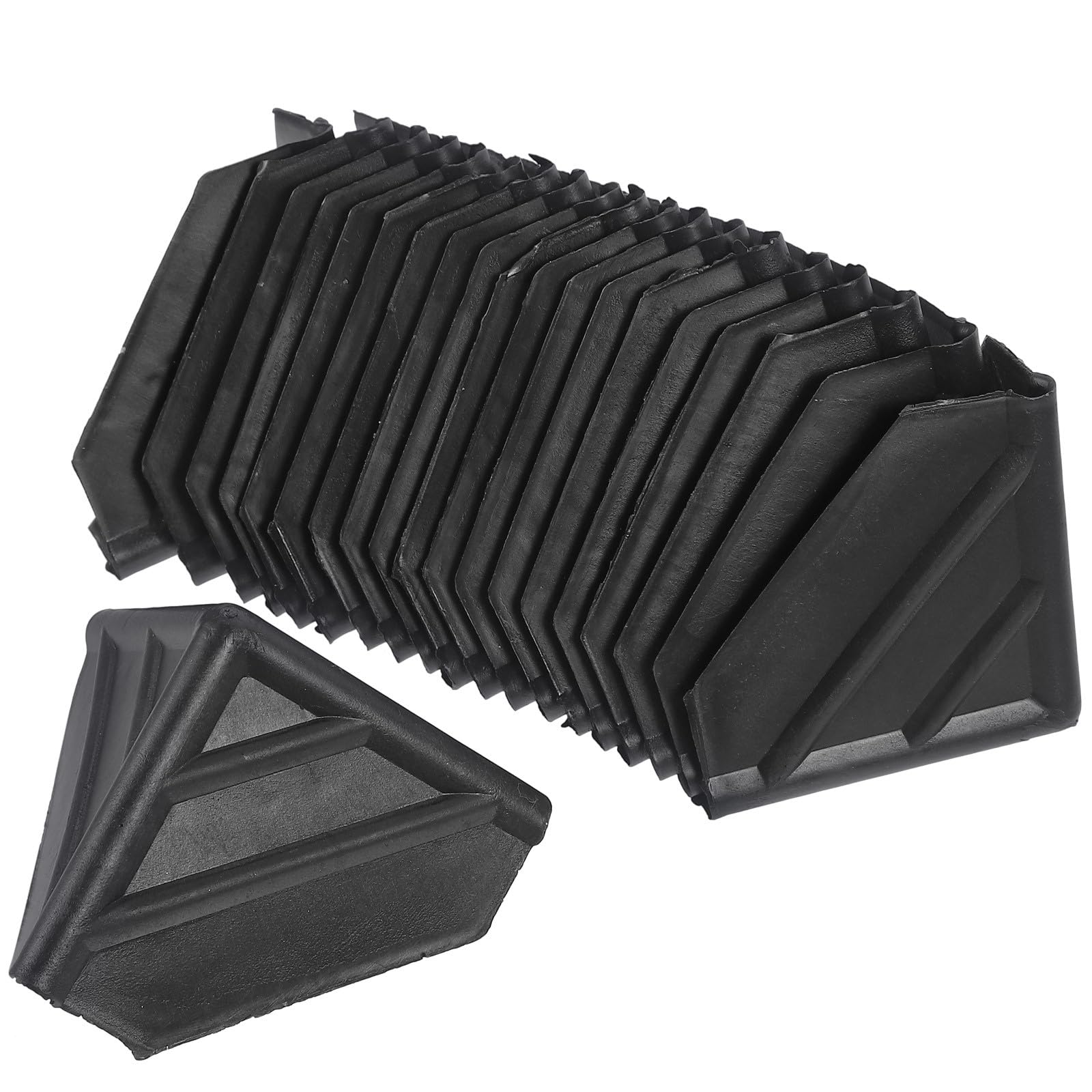 Healeved Protection D'angle pour Meubles en Plastique Noir 100 Pièces, Facile à Installer et Retirer, pour Emballage et Expédition des Cartons