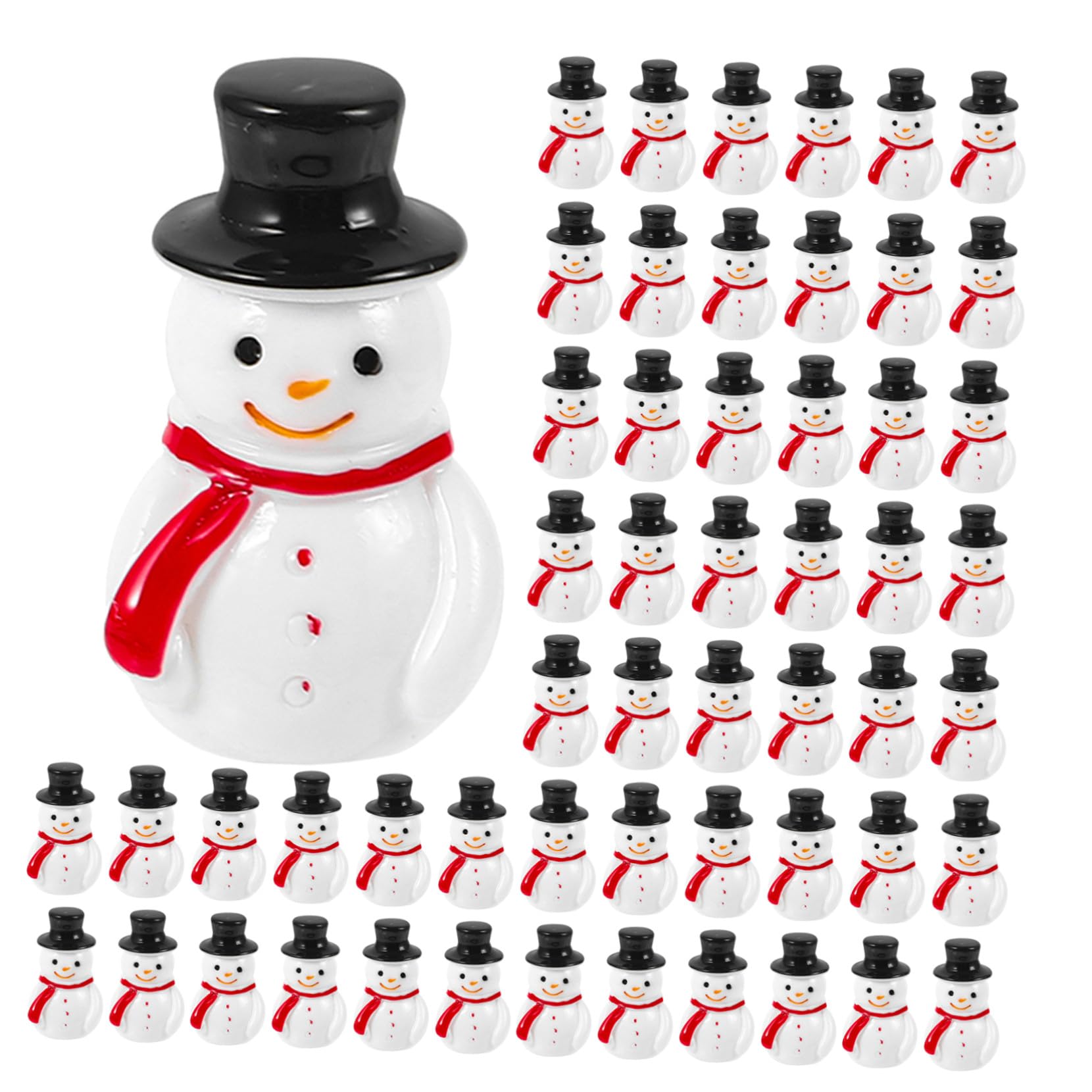 PRETYZOOM 200 Stck. Mini Snowman Dekoration Kleiner Schneemann Weihnachtsmikrolandschaftsdekoration Weihnachts-schneemann-Statue Zum Basteln Harz