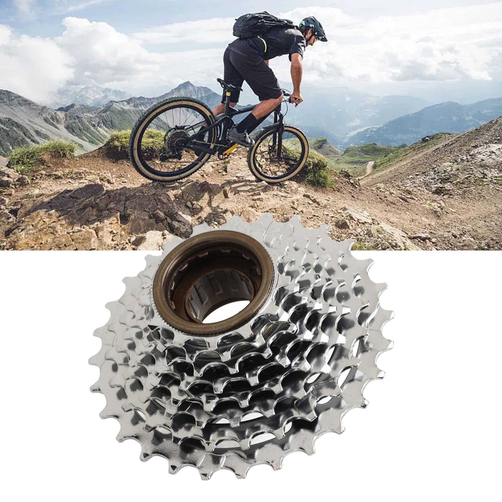 Accessoire Vélo Montagne Durable Cassette Pignon 7 Vitesses En Acier Inoxydable Pour VTT/Vélo - Roue Libre Remplacement - Poids 430 G