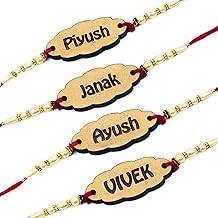 AJANTA ROYAL Personalized Wooden Rakhi With Name for Brother on Rakshabandhan