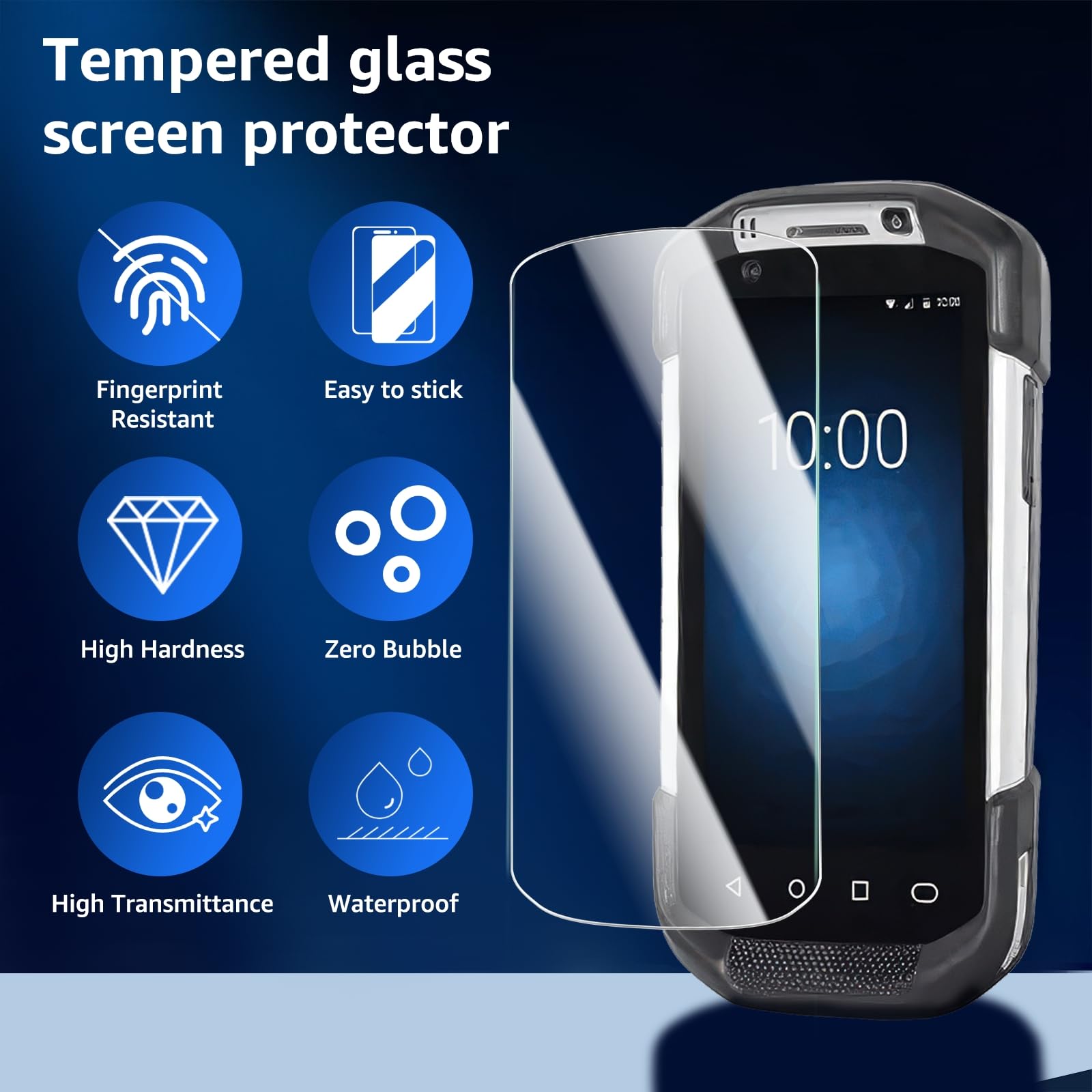 Tempered Glass Scanner Screen Protector [New Version 2025] for Zebra TC70 TC70x TC75 TC75x TC72 TC77 Screen Protector 9H Scratch-resistant HD Protective TC77 Glass (4)