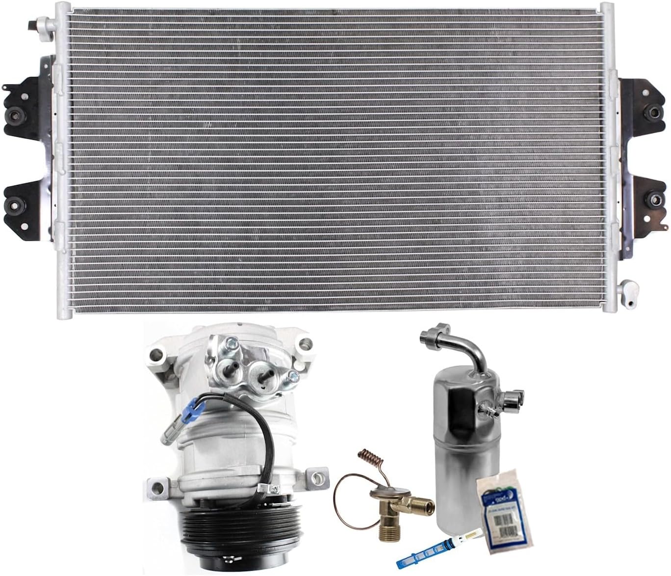 Replacement A/C Compressor Kit fits GMC Savana 1500 2003-2005 (4.3L V6) With Rear Air Conditioning - Cargo Van - 6 Groove