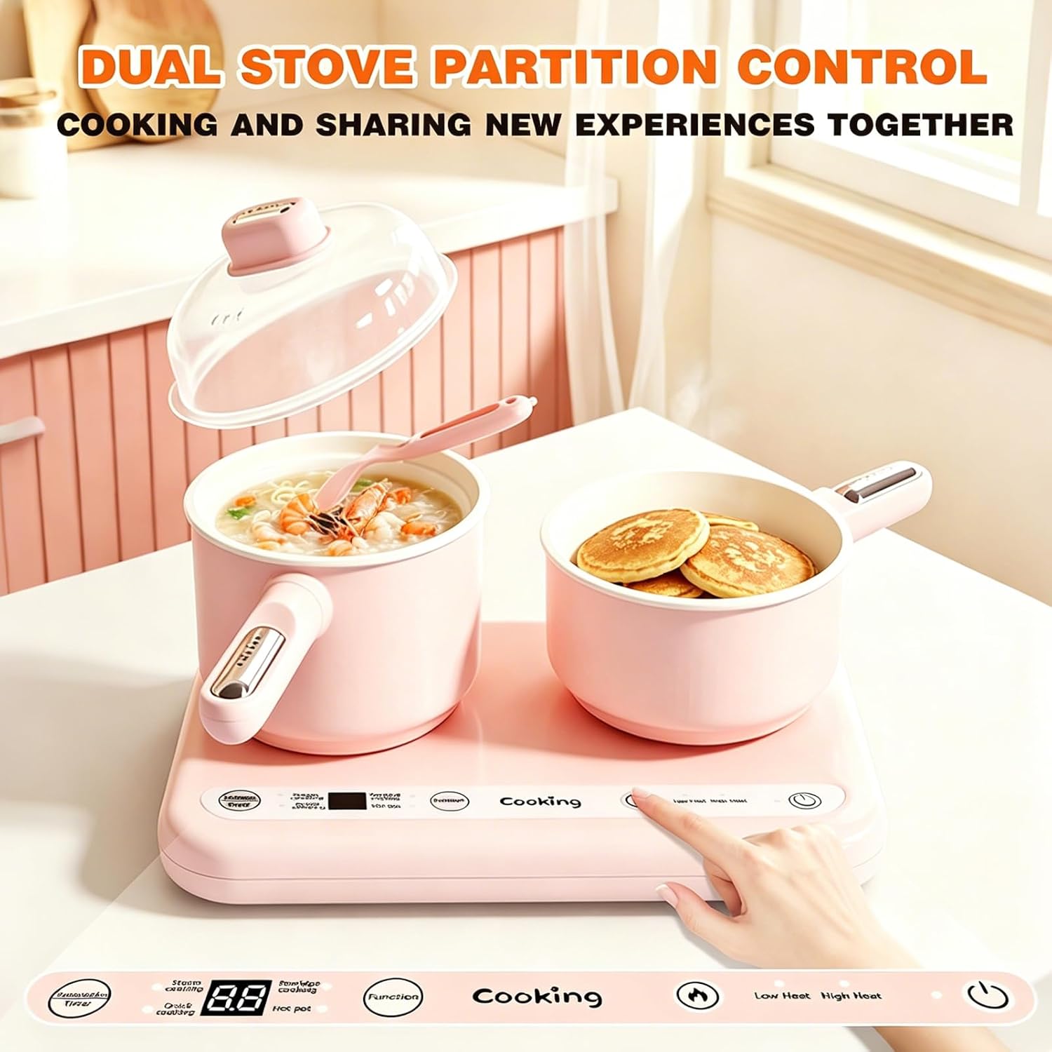 Kids Cooking Sets Real Mini Kitchen for Food Making Ages 8-12, Junior Easy Montessori Educational Toys (Pink)