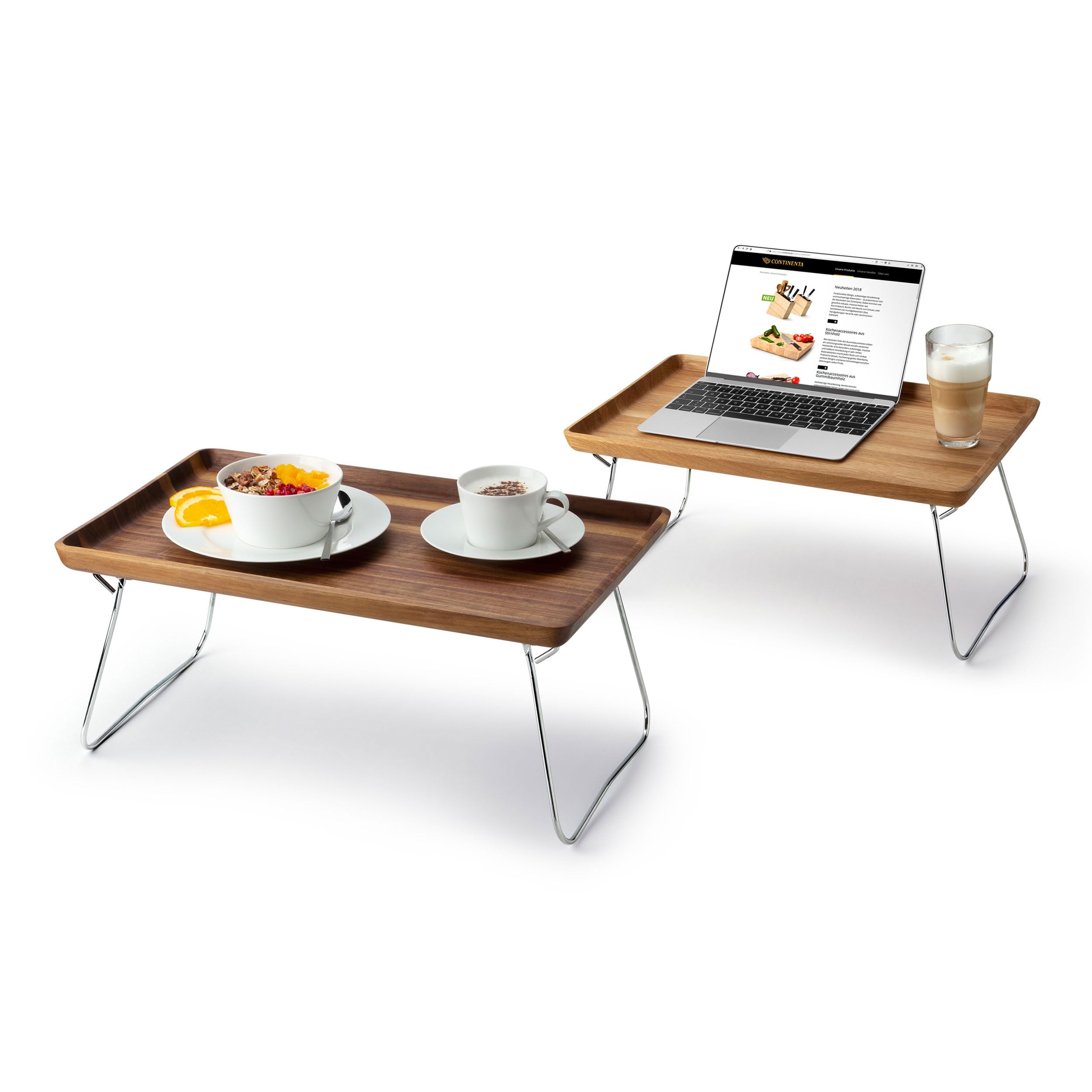 Continenta Plateau de lit Plateau de Service Plateau de Petit déjeuner Noyer 53 x 32 cm, Unique