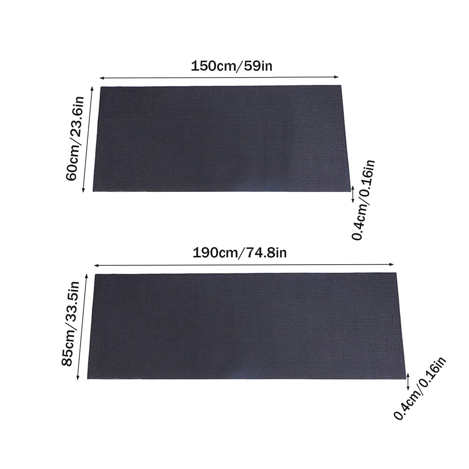 Tappetino Insonorizzante per Tapis Roulant Tappeto Antiscivolo Antivibrazioni Protezione del Pavimento Tappetino Pieghevole per Attrezzi da Allenamento,Biciclette,Ellittica,Yoga, 190×85×0.4cm