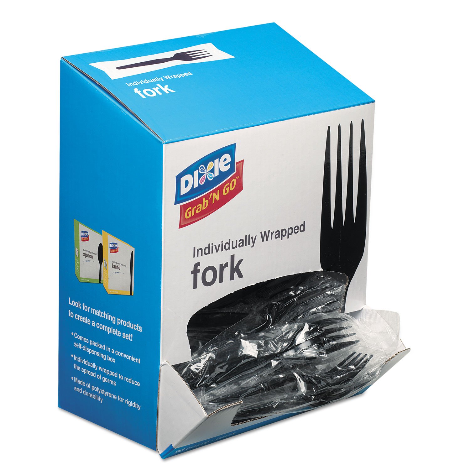 Amazon.com: Dixie FM5W540PK Grab'N Go Wrapped Cutlery, Forks