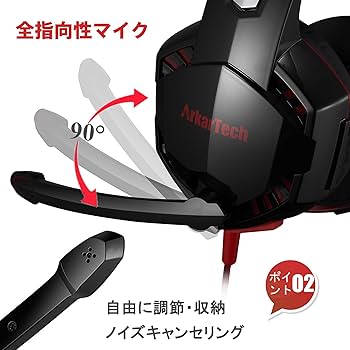 ARKARTECH G2000 ゲーミング ヘッドセット ヘッドホン ヘッドフォン ゲームヘッドセット マイク付き ゲーム用 PC パソコン スカイプ fps 対応 男 n5ksbvb Amazon.co.jp: ARKARTECH G2000 ゲーミング ヘッドセット