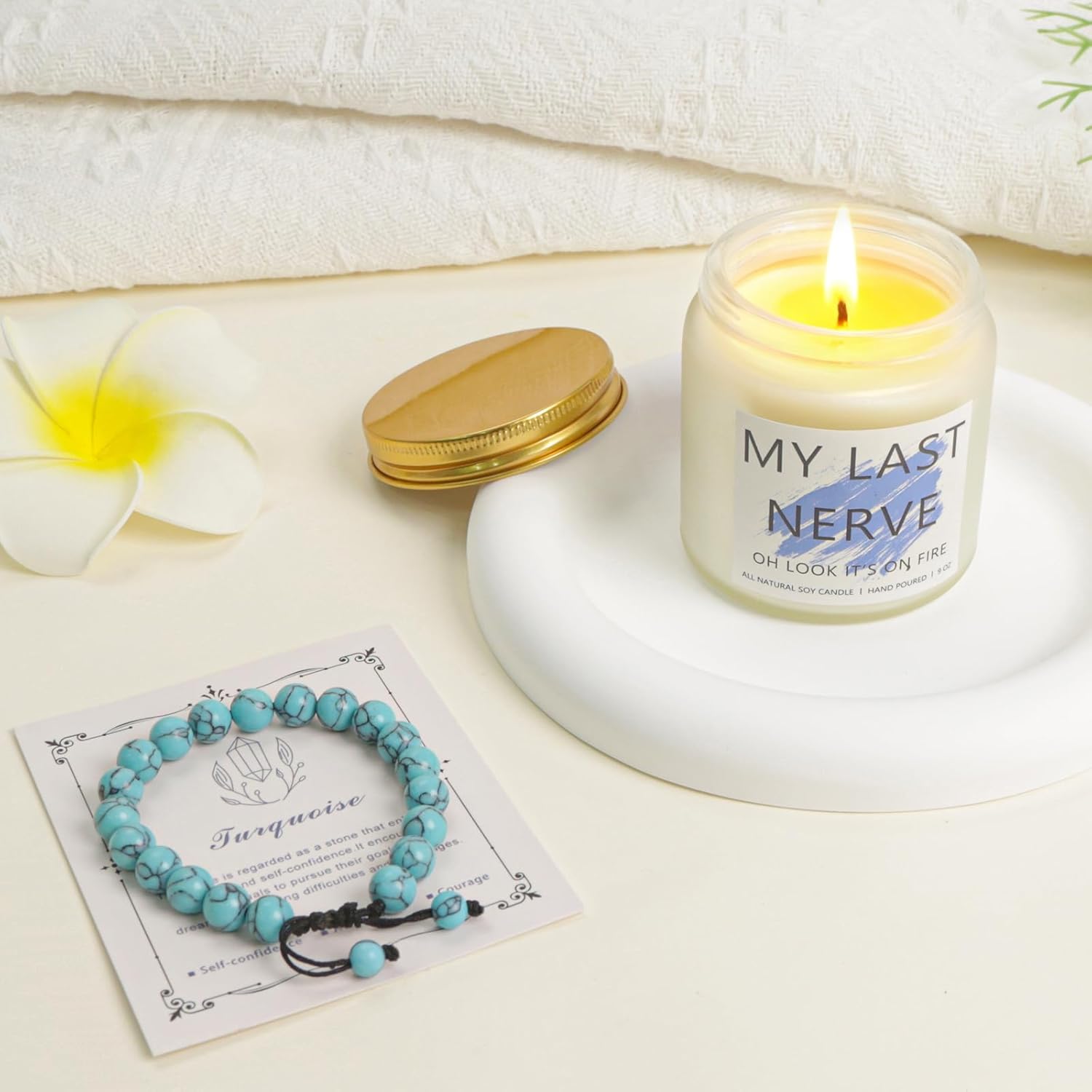 Happy Birthday Gifts for Teen Girls, Unique Gift Baskets for Women, Her, Self Care Thank You Get Well Valentines Day Present Set, 14pcs Cute Teenage Box for Friend Mom Sister Coworker (Blue) - Image 6