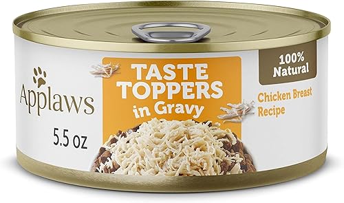 Applaws Taste Toppers - Decoración natural de comida para perros, paquete de 12, ingredientes limitados, sin granos, decoración de comida para