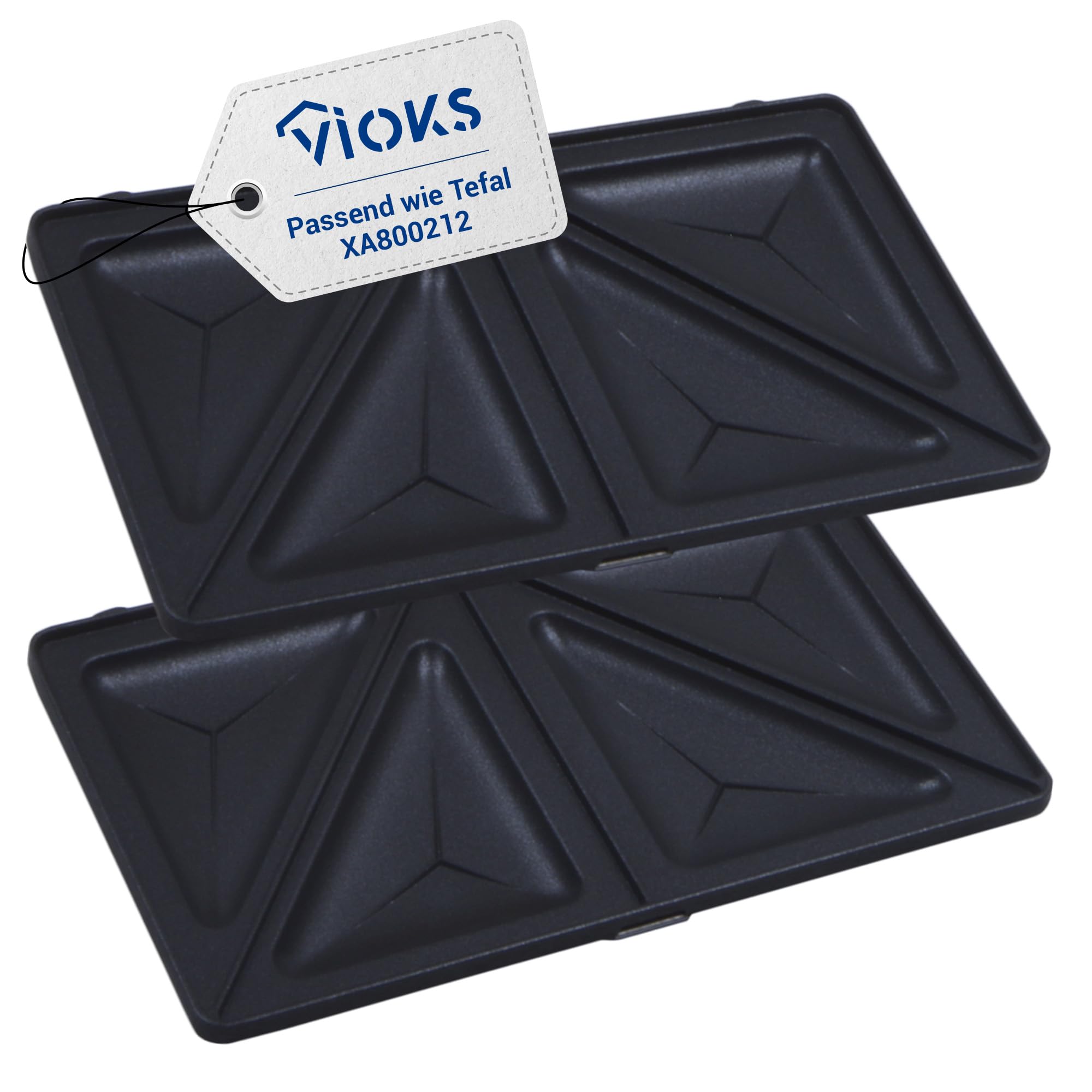 VIOKS Juego de placas para sándwich de repuesto para Tefal XA8102F0 XA800212 | Para sandwichera Snack Collection