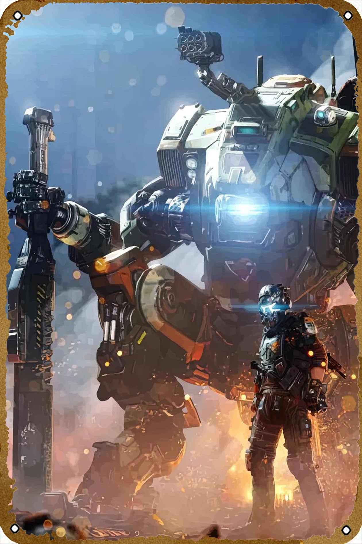 Amazon.com: titanfall 2 poster Retro tin Sign Wall Art Decor Metal