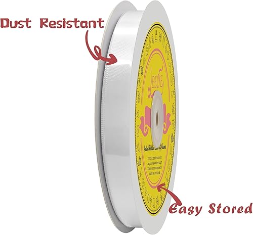 Miniatura 700 de Cinta de satén verde esmeralda de doble cara de 1-1/2 pulgadas x 50 yardas, cinta de poliéster verde esmeralda para envolver regalos, muy adecuada