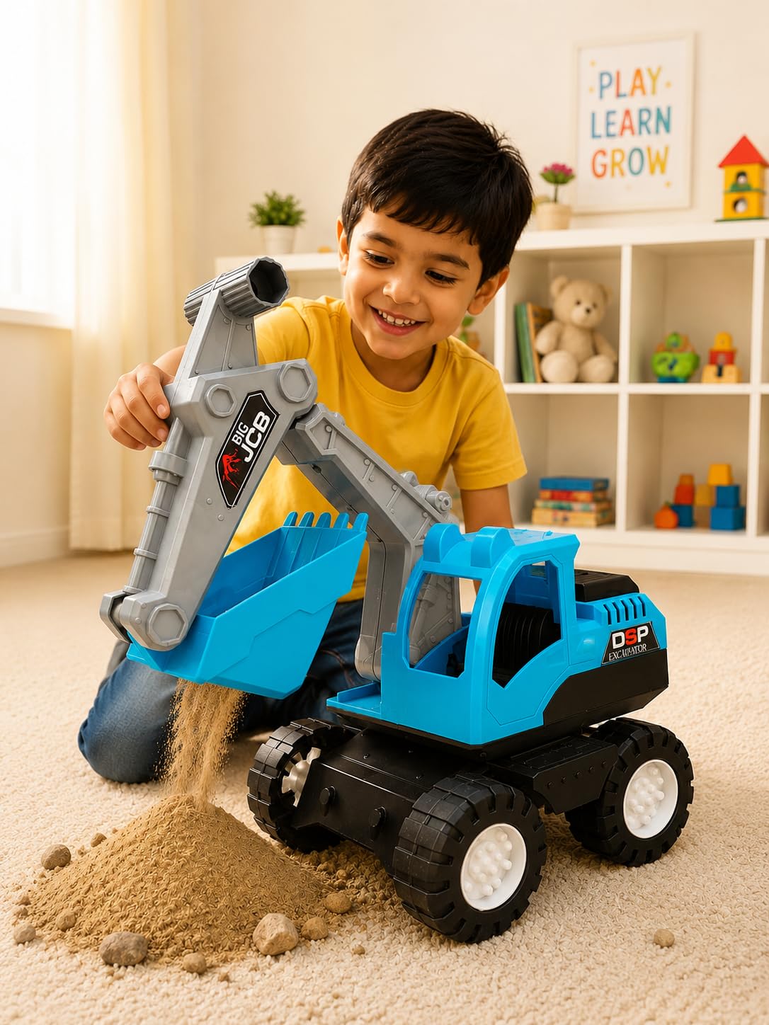 Big JCB Toy (Blue) | Plastic material-image-46