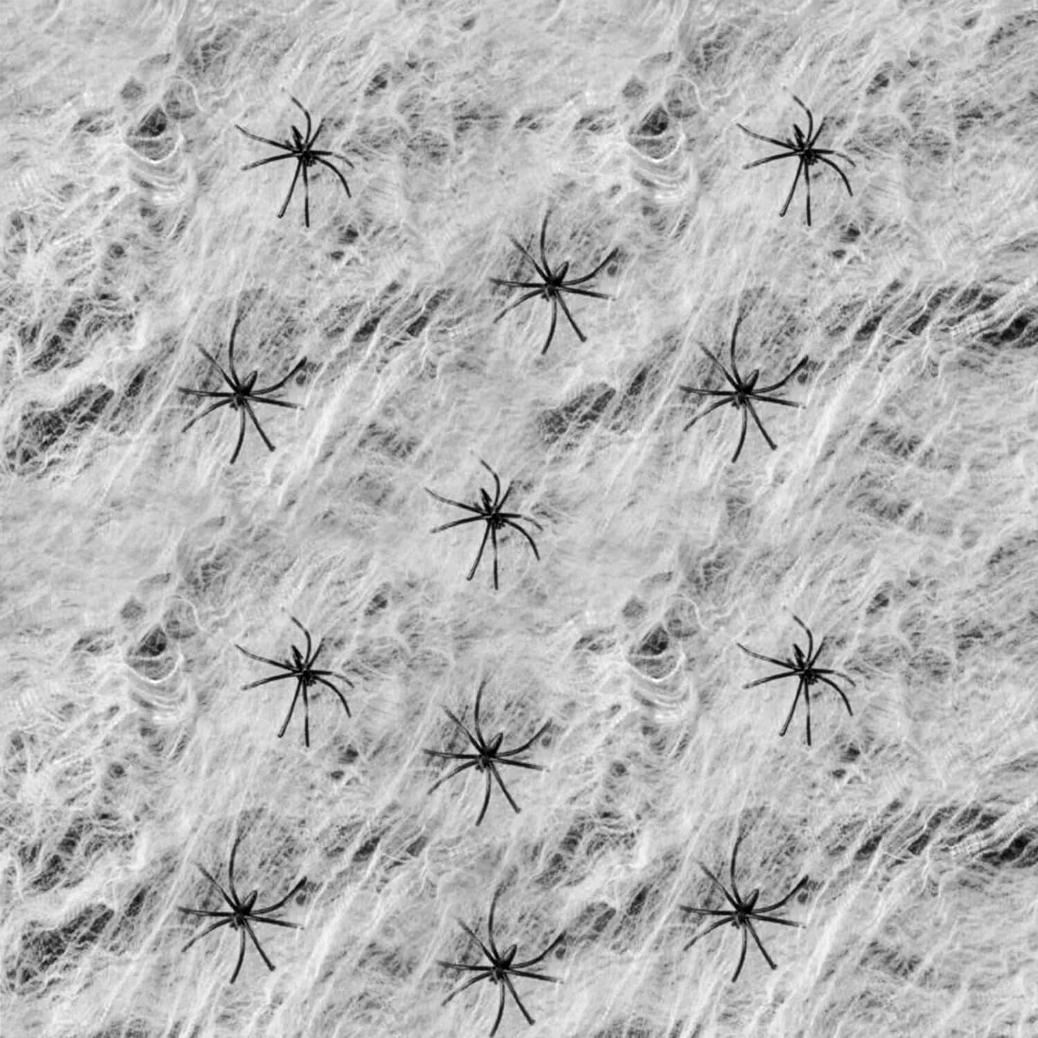 Rockparty White Cobwebs Stretchable Spider Cob Webs Halloween Party Decoration (Choose Colour) (4, )