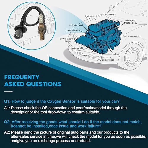 Miniatura 6 de ECCPP Sensor O2, compatible con Toyota Camry 1994-2017 para Toyota Sienna 1998-2000 para Toyota Rav4 2006-2018 para Lexus ES300 Sensor de O2