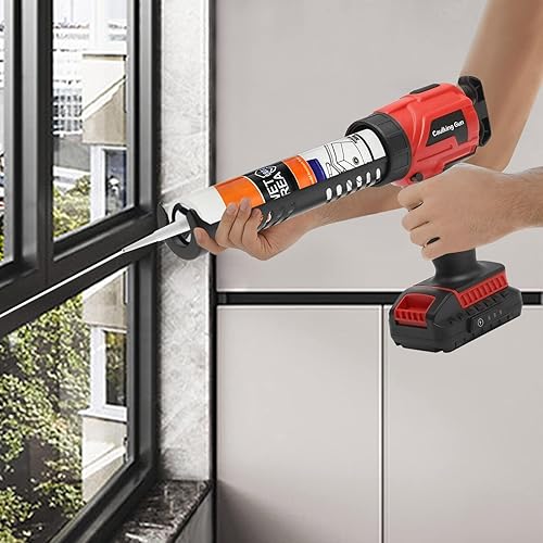 Miniatura 9 de Pistola de calafateo eléctrica 20 V Max Pistola de calafateo inalámbrica Pistola de pegamento eléctrica de mano con batería velocidad ajustable