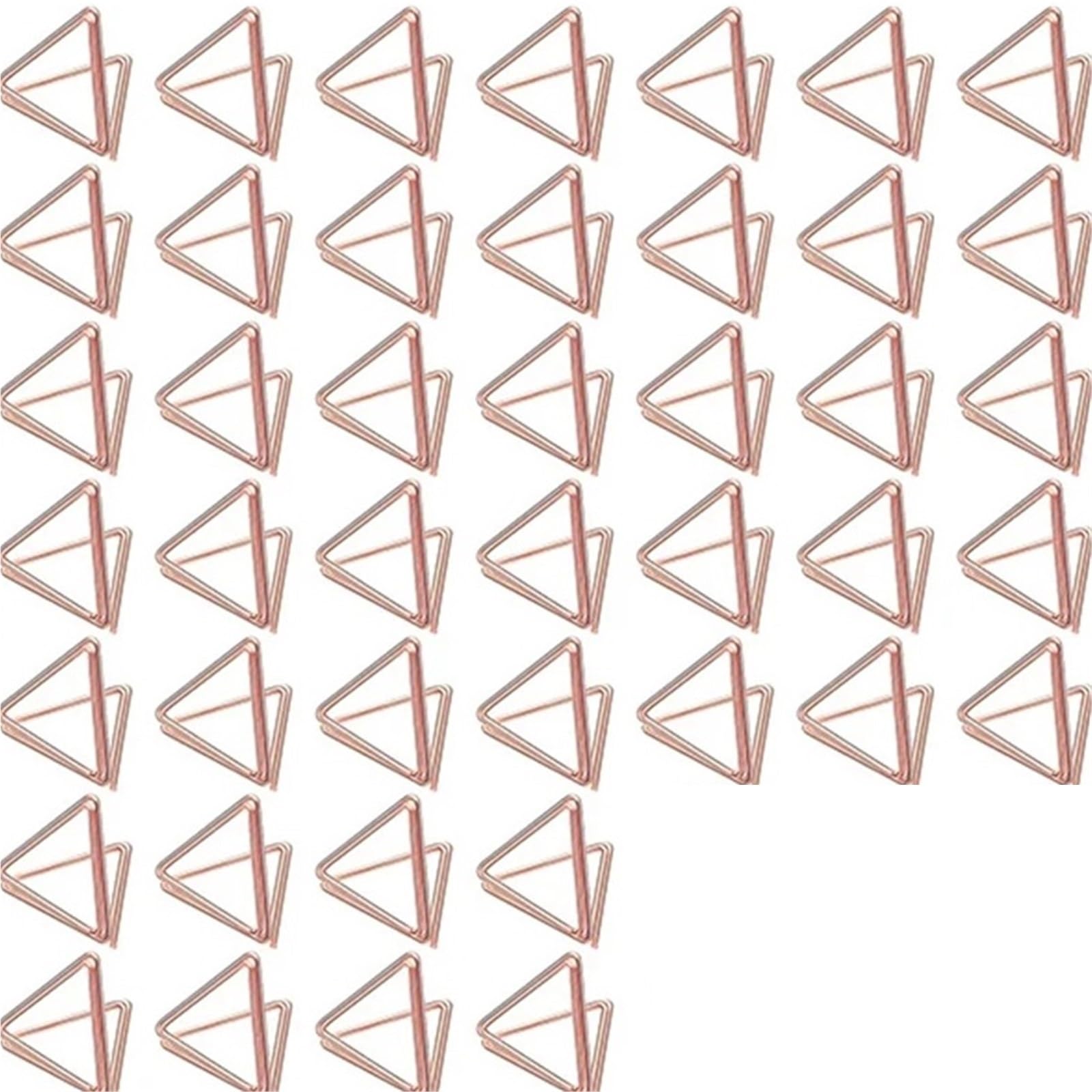 200 Stück dreieckige Kartenständer Clip Metall Tischnummernhalter (Roségold)