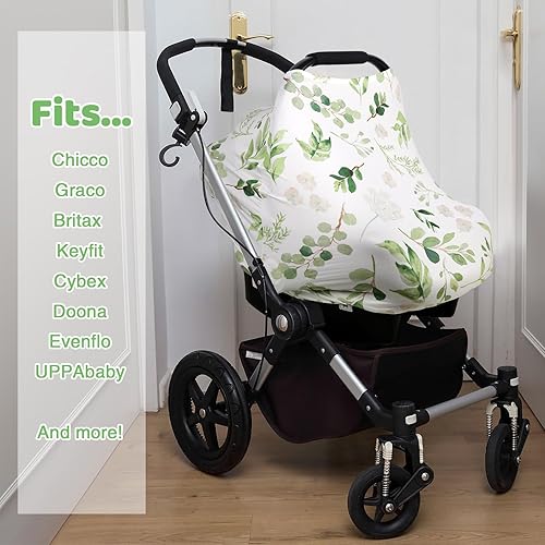 Miniatura 6 de Cubierta para lactancia. Funda para asiento de auto para bebés. Toldo para asiento de auto para bebé. Elástica, suave, permite el paso del aire,