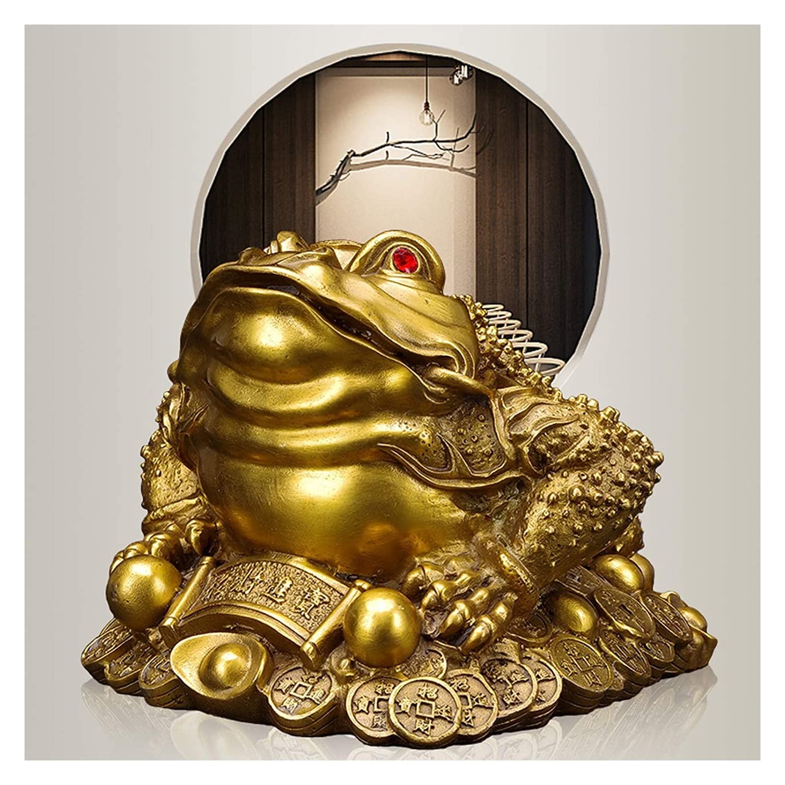RLKHXBS Tabletop Money Frosch Geld Kramte Statue Dekoration anziehen Vermögen Kröte Lucky Wealth Frog Store Eröffnung Geschenkbürodekoration Gute Glücksgeschenkstatue