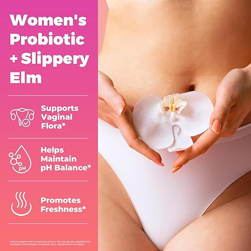 Miniatura 3 de Gomitas probióticas femeninas para mujeres con olmo resbaladizo y prebióticos, apoya el equilibrio del pH, la salud digestiva e inmunológica, sabor