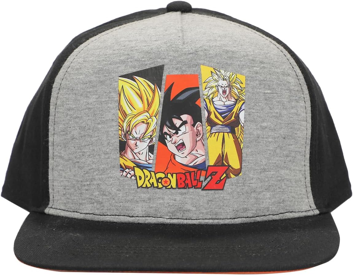 Dragon Ball Z Super Saiyan Goku Gray Yout Snapback Hat