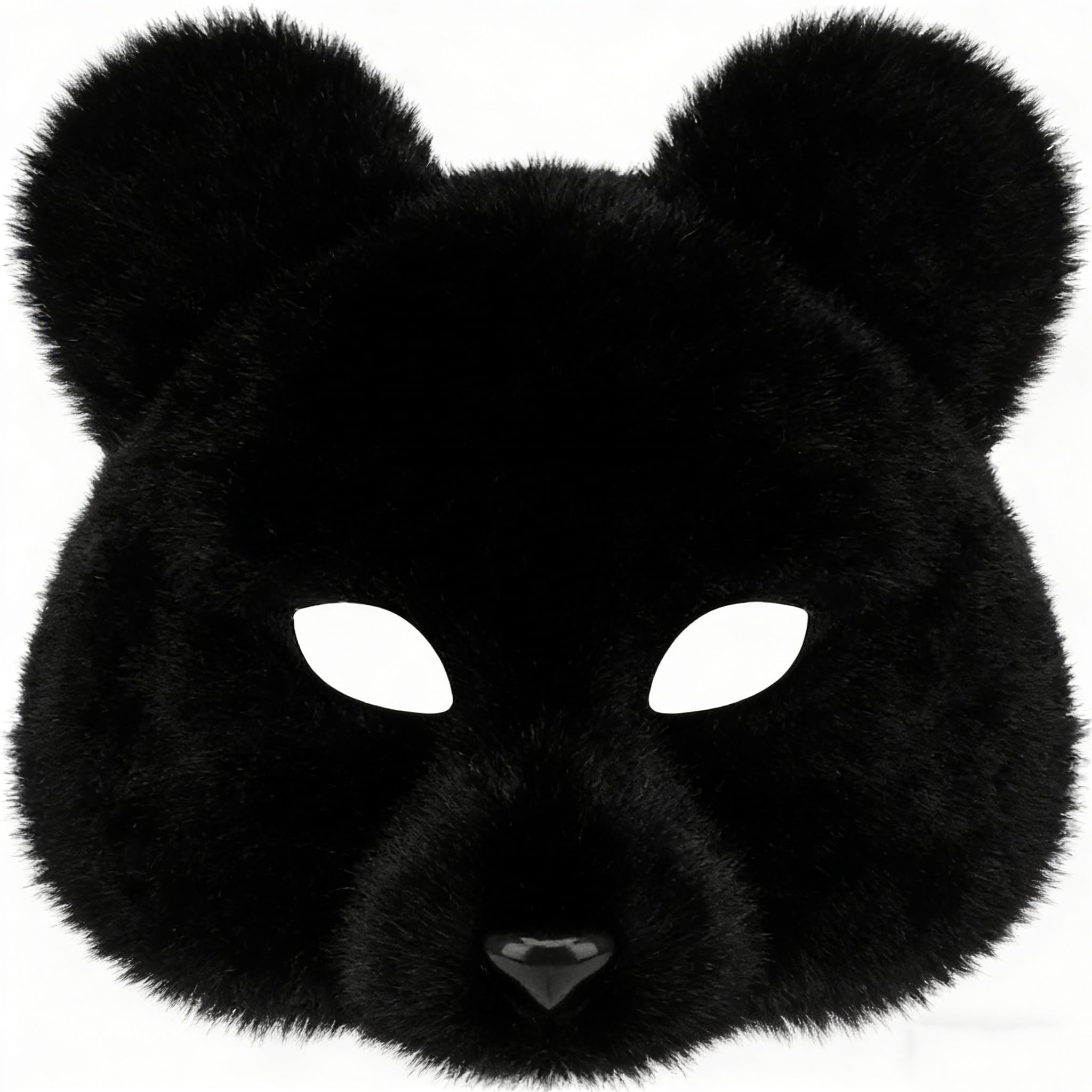Cosplay plush half-face bear mask, realistic plush bear mask orc costume, suitable for Halloween animal cosplay performances and parties. (Styles 1)
