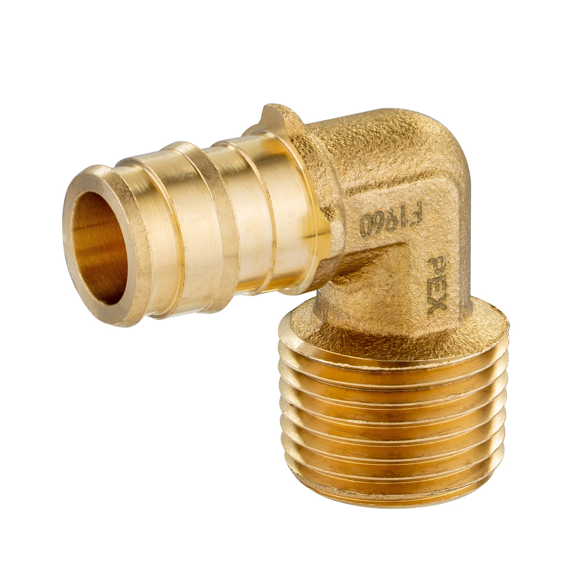 5-częściowe złączki rozszerzające EFIELD Pex-A 1,3 cm x 1,3 cm męskie kolano NPT | Mosiądz, pełny przepływ, ASTM F1960 do rury rurowej Pex A - PEX1960097(5)