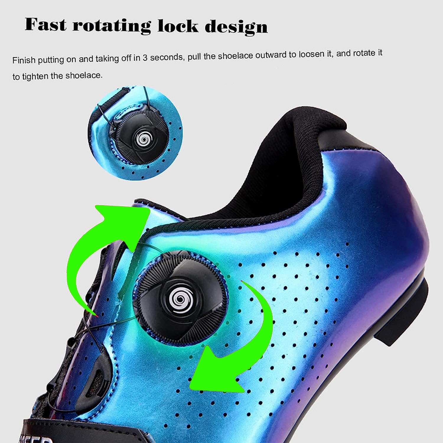Hixingo Chaussures de Cyclisme pour Hommes, Femmes, Chaussures D'équitation sur Route et Montagne, Crampons Respirantes Semelle Dure Chaussures de Vélo