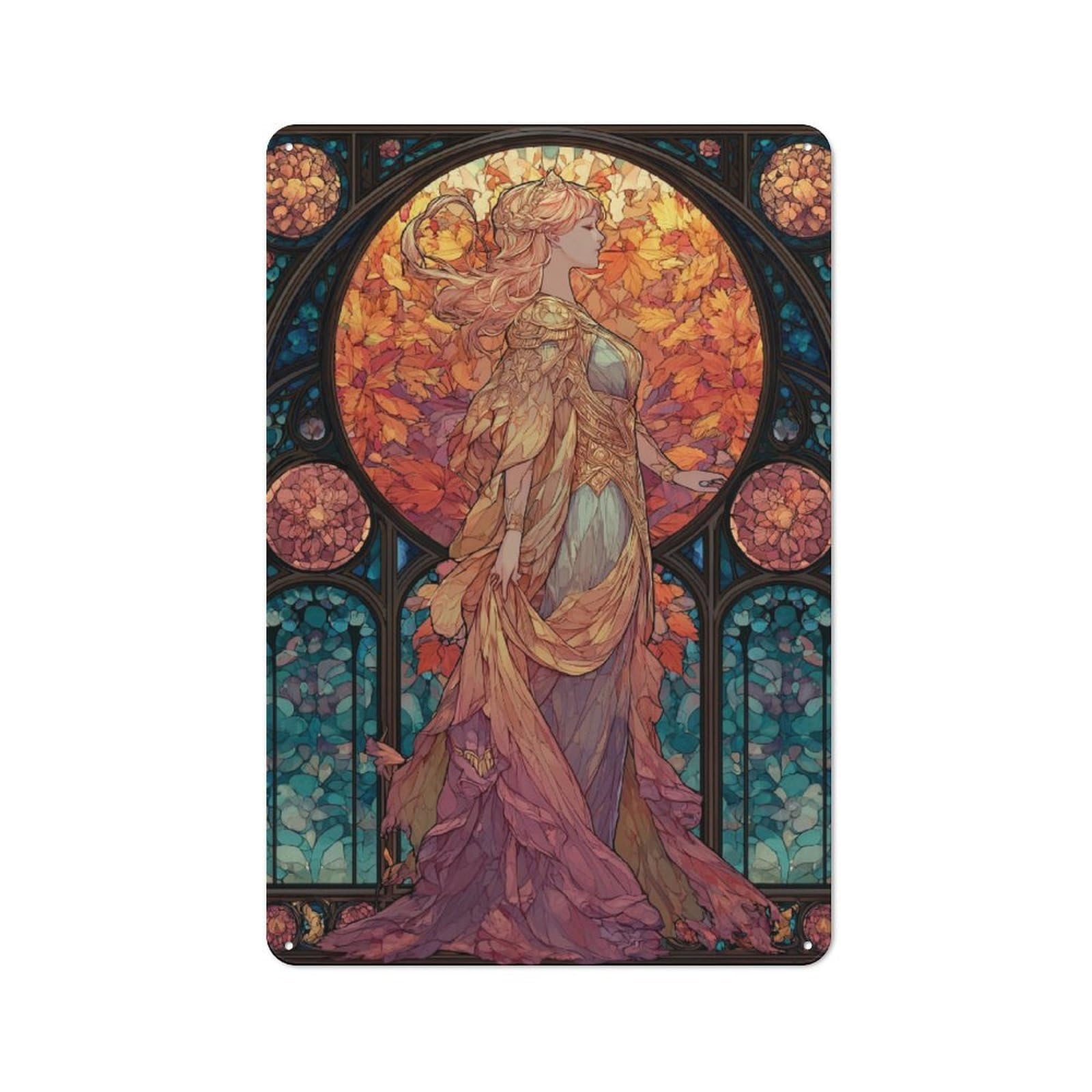 Junmoney Autumnal Majesty Retro Metal Wall Sign 30X20cm With For Bar Or Restaurant, A Housewarming Gift For Hospitality Decor Collectors