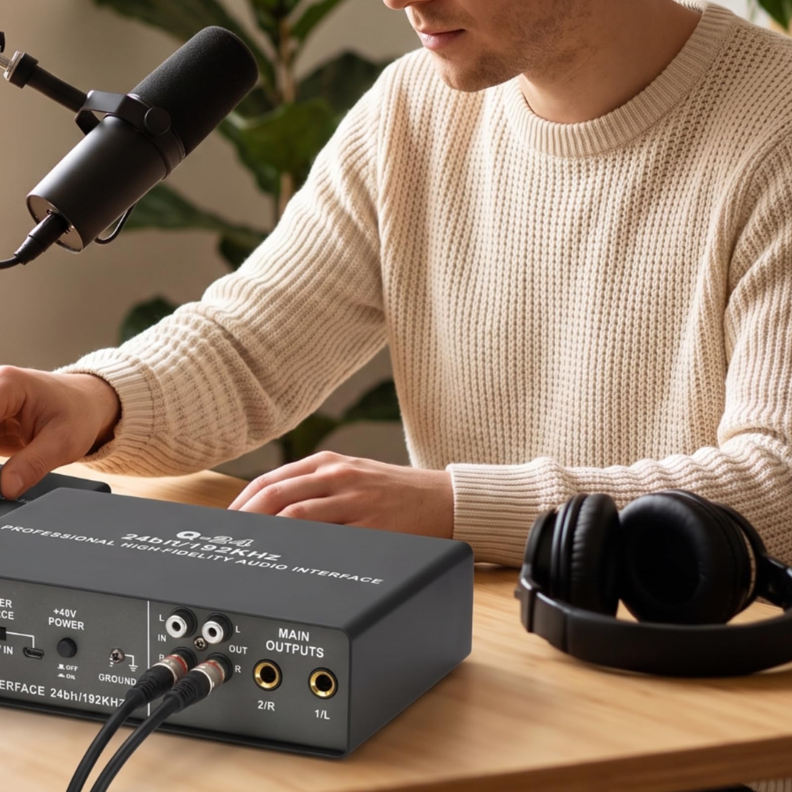 Qianly Interfaccia Audio USB in Metallo Scheda Audio USB Versatile Dispositivo per Podcaster