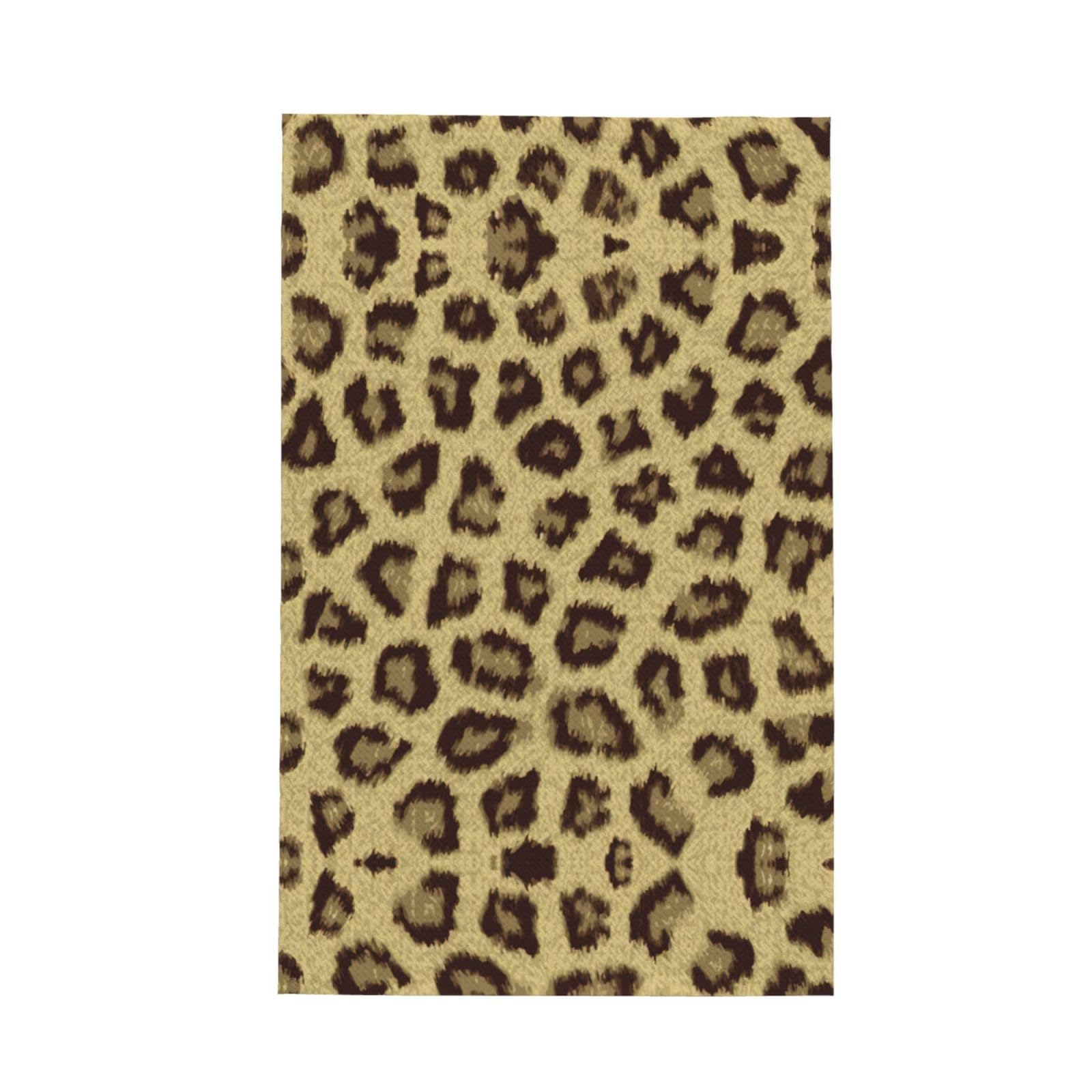 XXahnbm Yellow Leopard Print Print Waffle Kitchen Towel,Absorbent Hand Towel