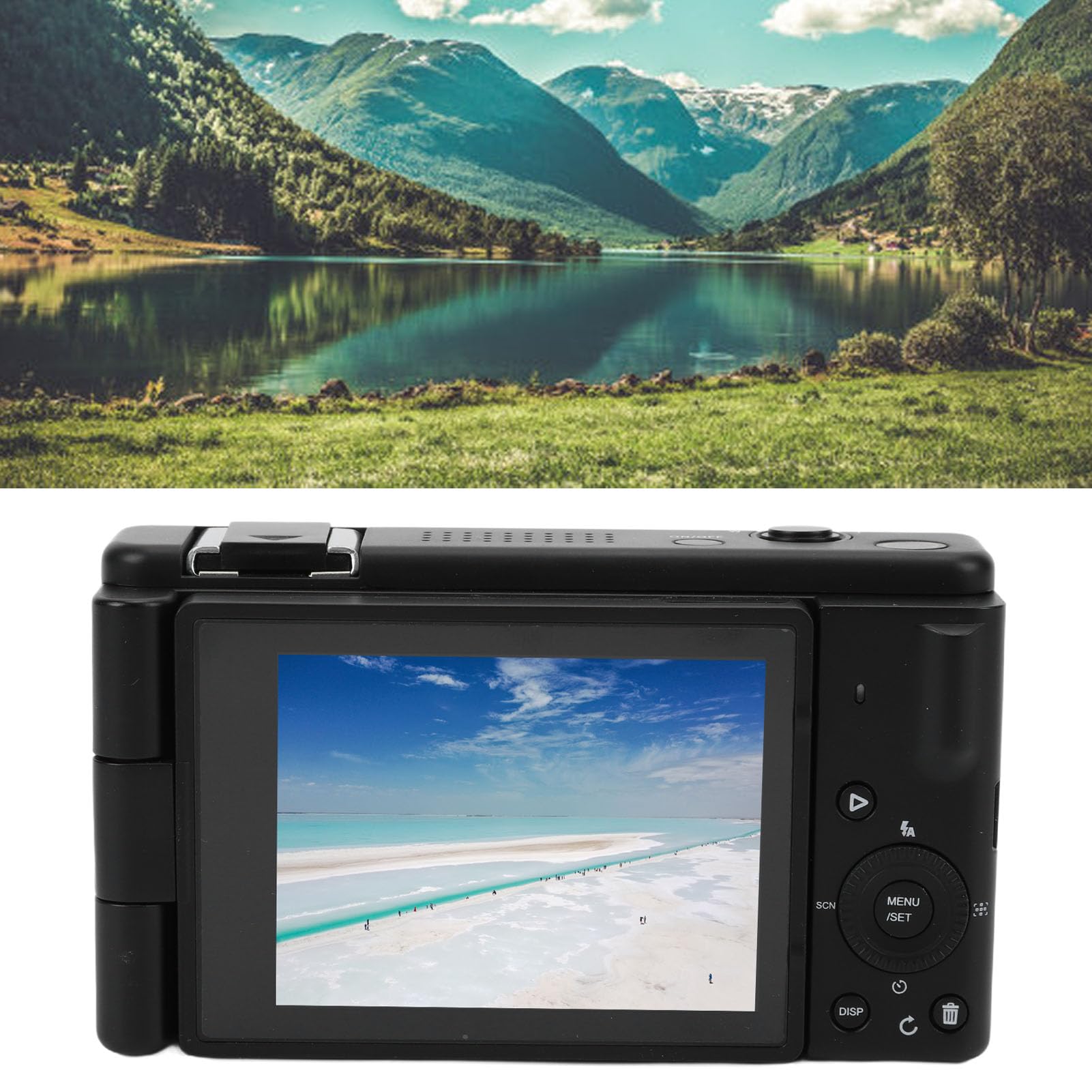 GOWENIC Camera Digitale, 80 MP, 5K, modalità di Ripresa Versatili, con Schermo Ultra HD da 2,8 Pollici, per Vlog, Brevi Video o Documentari Quotidiani (BLACK)