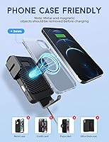 Vista 5 de Wireless Car Charger, MOKPR 15W Fast Charging Car Mount Auto-Clamping Car Charger, Dashboard Windshield Phone Holder Compatible with iPhone 16