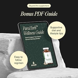 Ecosh ParaHerb™ Wormwood, Black Walnut, Clove & Chanterelle Extract Intestinal Cleanse – Herbal Support for Gut Detox & Digestion | Vegan, Non-GMO, No Fillers | 120 Capsules for Adults